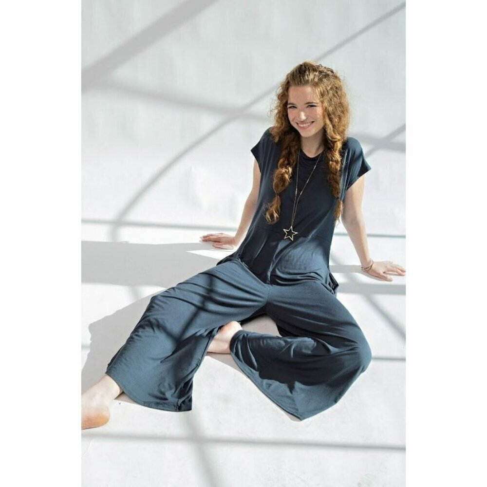 Kickstart My Heart Wide Leg Maxi Jumpsuit in Dark Navy - Picture 2 of 5